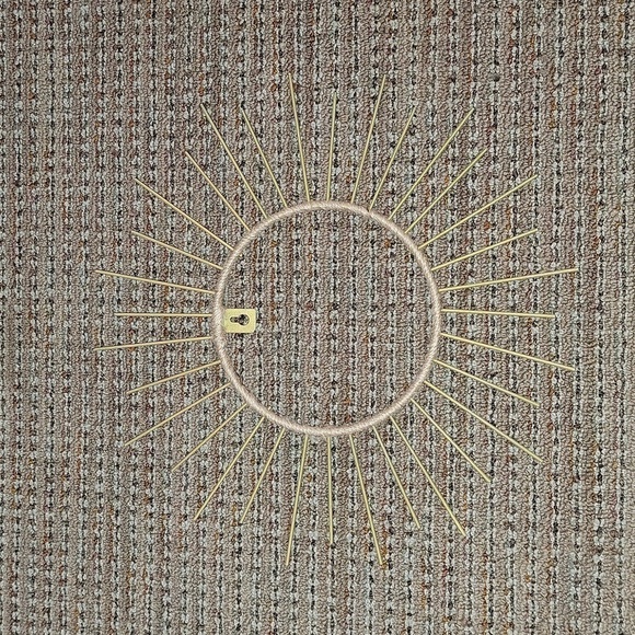 Wall decor NWT Gold with tan twine around the inside hanging wall decor - Picture 2 of 6